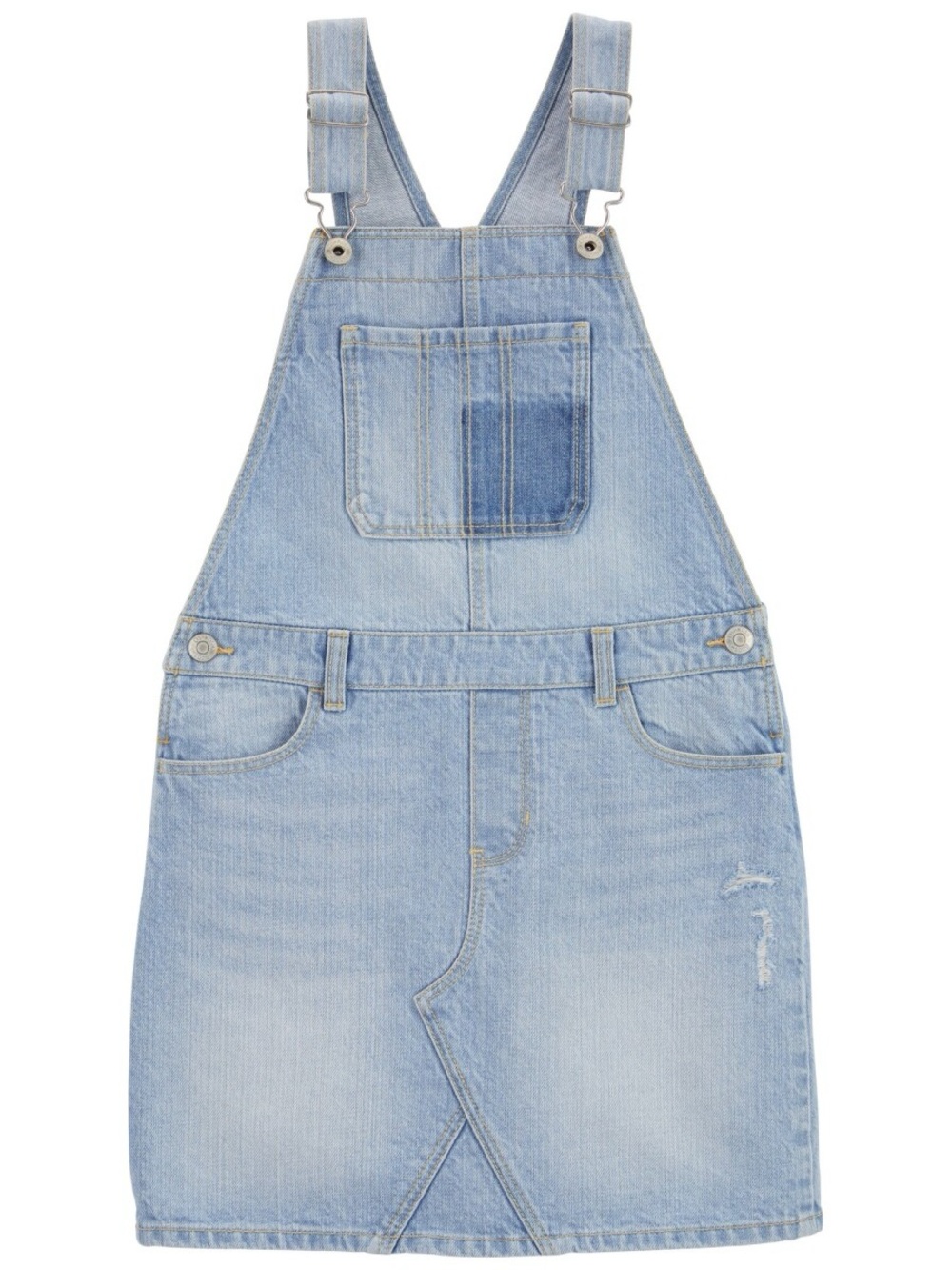 Oshkosh B’Gosh Denim Dress Light Wash Overall Straps 6 6X